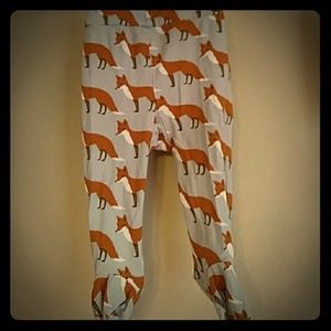 Milkbarn fox footie pants